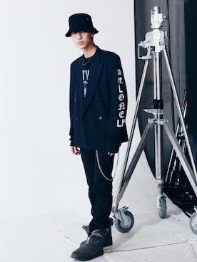 「LONELY/論理（ロンリー）のアイテム」を使った、KULO さん（メンズ・180cm）の秋コーディネート