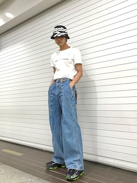「ADER error（アーダーエラー）のアイテム（パンツ）」を使った、KULO さん（メンズ・180cm）の夏コーディネート