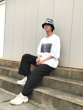 「doublet（ダブレット）のアイテム（Tシャツ/カットソー）」を使った、KULO さん（メンズ・180cm）の夏コーディネート