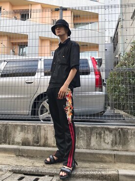 「doublet（ダブレット）のアイテム（パンツ）」を使った、KULO さん（メンズ・180cm）の夏コーディネート