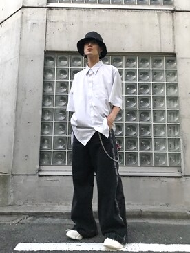 「doublet（ダブレット）のアイテム（パンツ）」を使った、KULO さん（メンズ・180cm）の夏コーディネート
