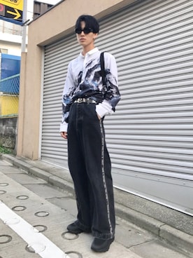 「doublet（ダブレット）のアイテム（パンツ）」を使った、KULO さん（メンズ・180cm）の秋コーディネート