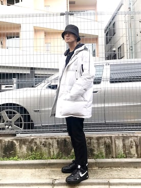 「LAD MUSICIAN（ラッドミュージシャン）のアイテム（帽子）」を使った、KULO さん（メンズ・180cm）の冬コーディネート