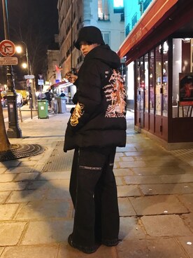 「doublet（ダブレット）のアイテム（ダウンジャケット/コート）」を使った、KULO さん（メンズ・180cm）の冬コーディネート