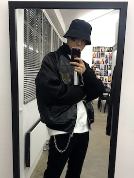 「doublet（ダブレット）のアイテム（ブルゾン）」を使った、KULO さん（メンズ・180cm）の冬コーディネート