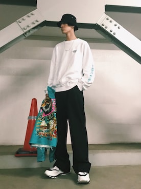 「doublet（ダブレット）のアイテム（ブルゾン）」を使った、KULO さん（メンズ・180cm）の冬コーディネート