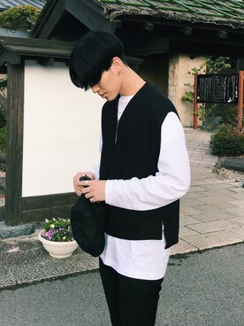 「LAD MUSICIAN（ラッドミュージシャン）のアイテム（帽子）」を使った、KULO さん（メンズ・180cm）の春コーディネート