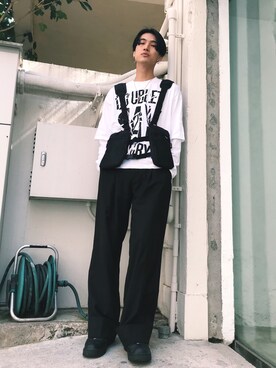 「doublet（ダブレット）のアイテム（トップス）」を使った、KULO さん（メンズ・180cm）の春コーディネート