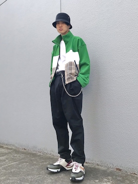 「AVALONE（アヴァロン）のアイテム」を使った、KULO さん（メンズ・180cm）の春コーディネート