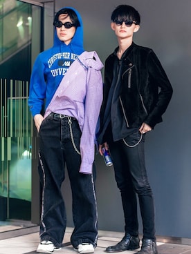 「doublet（ダブレット）のアイテム（パンツ）」を使った、KULO さん（メンズ・180cm）の春コーディネート