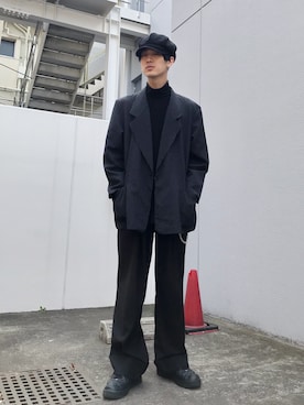 「アイテム（キャスケット）」を使った、KULO さん（メンズ・180cm）の春コーディネート
