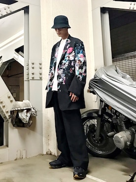 「LAD MUSICIAN（ラッドミュージシャン）のアイテム（ジャケット/アウター）」を使った、KULO さん（メンズ・180cm）の春コーディネート