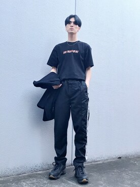 「HUF（ハフ）のアイテム」を使った、KULO さん（メンズ・180cm）の春コーディネート