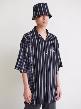 「DISCOVERED（ディスカバード）のアイテム（帽子）」を使った、KULO さん（メンズ・180cm）の春コーディネート