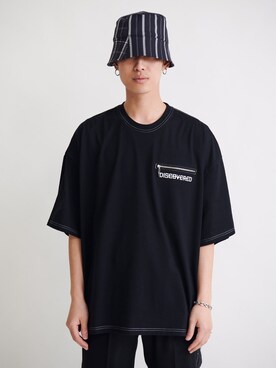 「DISCOVERED（ディスカバード）のアイテム（帽子）」を使った、KULO さん（メンズ・180cm）の春コーディネート