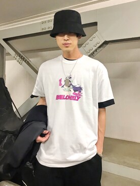 「LONELY/論理（ロンリー）のアイテム」を使った、KULO さん（メンズ・180cm）の春コーディネート