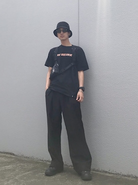 「HUF（ハフ）のアイテム」を使った、KULO さん（メンズ・180cm）の夏コーディネート