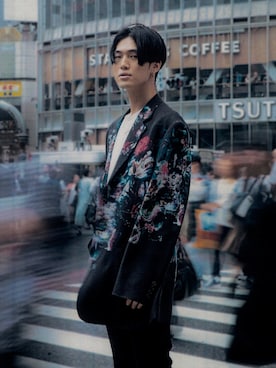 「LAD MUSICIAN（ラッドミュージシャン）のアイテム（ジャケット/アウター）」を使った、KULO さん（メンズ・180cm）の夏コーディネート