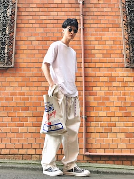 「doublet（ダブレット）のアイテム（バッグ）」を使った、KULO さん（メンズ・180cm）の夏コーディネート