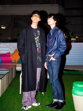 「SHAREEF（シャリーフ）のアイテム」を使った、KULO さん（メンズ・180cm）の秋コーディネート