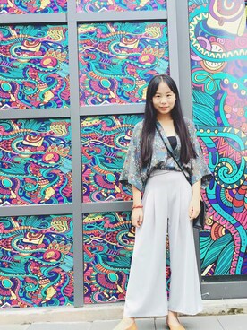 「VINTAGE（ヴィンテージ）のアイテム（トップス、その他）」を使った、WhoseRosebudさん（レディース・158cm）の夏コーディネート