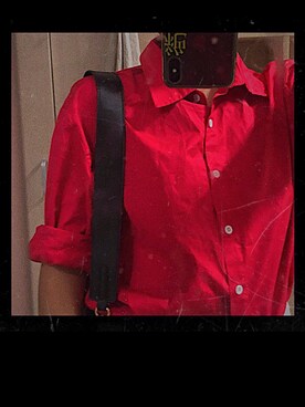 「WhoseRosebudのアイテム（シャツ/ブラウス、レッド系）」を使った、WhoseRosebudさん（レディース・158cm）の秋コーディネート