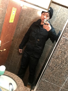 「G-（ジー）のアイテム」を使った、T-バブロンさん（メンズ・180cm）の春コーディネート