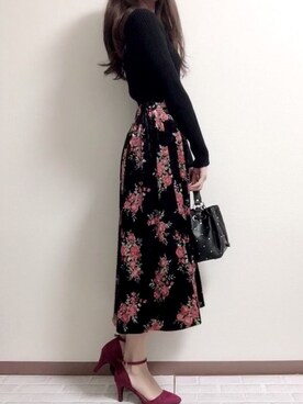 「flune（フリューン）のアイテム」を使った、杏子anzuさん（レディース・160cm）の冬コーディネート