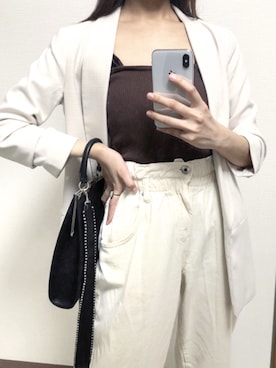 「titivate（ティティベイト）のアイテム（セットアップ）」を使った、杏子anzuさん（レディース・160cm）の夏コーディネート