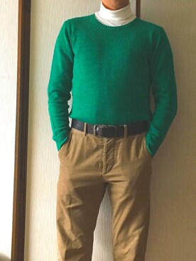 「BOYCOTT（ボイコット）のアイテム（トップス）」を使った、フッジーさん（メンズ・180cm）の秋コーディネート