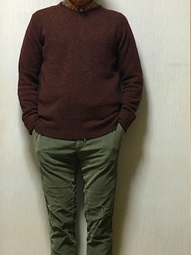 「MASON'S（メイソンズ）のアイテム」を使った、フッジーさん（メンズ・180cm）の秋コーディネート