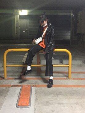 「ハイネックトップス」｜Ｒさん（レディース・156cm）の冬コーディネート