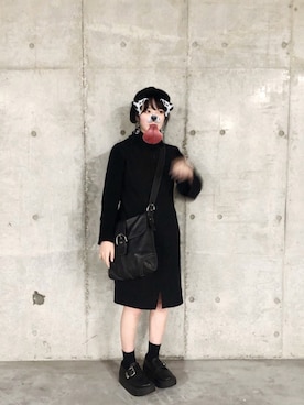 「Y's（ワイズ）のアイテム（ワンピース/ドレス）」を使った、Ｒさん（レディース・155cm）の秋コーディネート