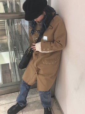 「M.Y.O.B（エム.ワイ.オー.ビー）のアイテム（ジャケット/アウター）」を使った、Ｒさん（レディース・155cm）の春コーディネート