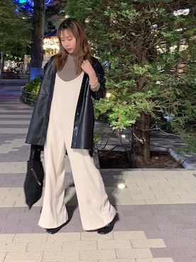 「秋のマイ旬スタイル」｜「アイテム（サロペット/オーバーオール）」を使った、seiyo _lemageさん（レディース・150cm）の秋コーディネート