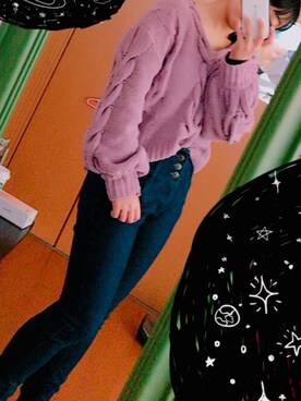 「Honey Salon（ハニーサロン）のアイテム（パンツ）」を使った、E  R  I  Iさん（レディース・151cm）の冬コーディネート