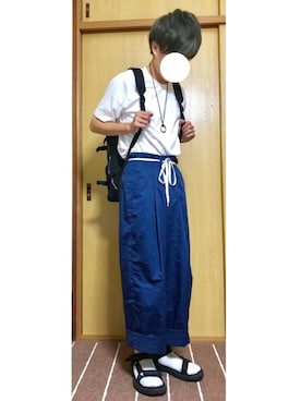 「アイテム（ネックレス、ブラウン系）」を使った、しょーちゃンさん（メンズ・162cm）の夏コーディネート