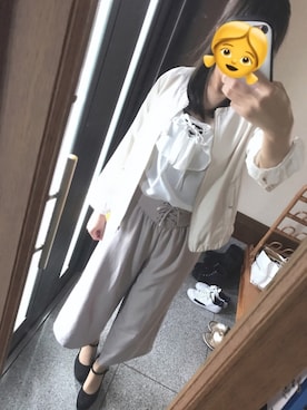 「二次会」｜「アイテム（ブルゾン）」を使った、RISAさん（レディース・163cm）の春コーディネート