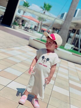 「sanrio（サンリオ）のアイテム（帽子）」を使った、kao15:)さん（キッズ・90cm）の夏コーディネート