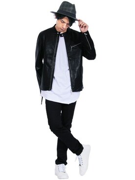 「８(eight)（エイト）のレザー ブレスレット 革 皮 バングル（バングル/リストバンド）」を使った、8(eight)さん（メンズ・175cm）の夏コーディネート