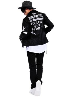 「８(eight)（エイト）のレザー ブレスレット 革 皮 バングル（バングル/リストバンド）」を使った、8(eight)さん（メンズ・175cm）の夏コーディネート