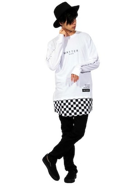 「ハットコーデ」｜「アイテム（スリッポン）」を使った、8(eight)さん（メンズ・175cm）の夏コーディネート