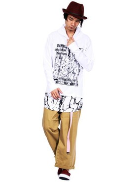 「パーカー 白」｜8(eight)さん（メンズ・175cm）の秋コーディネート