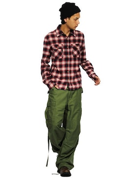 「８(eight)（エイト）のレザー ブレスレット 革 皮 バングル（バングル/リストバンド）」を使った、8(eight)さん（メンズ・175cm）の秋コーディネート