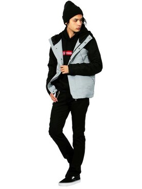 「８(eight)（エイト）のレザー ブレスレット 革 皮 バングル（バングル/リストバンド）」を使った、8(eight)さん（メンズ・175cm）の秋コーディネート