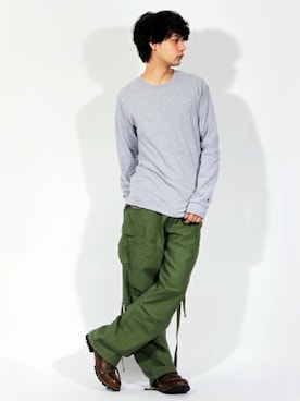 「８(eight)（エイト）のレザー ブレスレット 革 皮 バングル（バングル/リストバンド）」を使った、8(eight)さん（メンズ・175cm）の春コーディネート