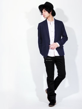 「８(eight)（エイト）のアイテム（テーラードジャケット）」を使った、8(eight)さん（メンズ・175cm）の春コーディネート