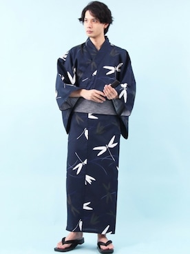 「アイテム（浴衣、その他）」を使った、8(eight)さん（メンズ・175cm）の夏コーディネート