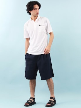 「Dr. Martens（ドクターマーチン）のアイテム（サンダル）」を使った、8(eight)さん（メンズ・175cm）の夏コーディネート