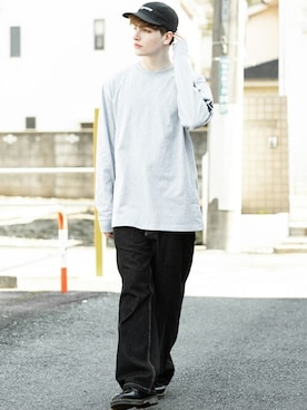 「ペインターデニム」｜8(eight)さん（メンズ・180cm）の春コーディネート